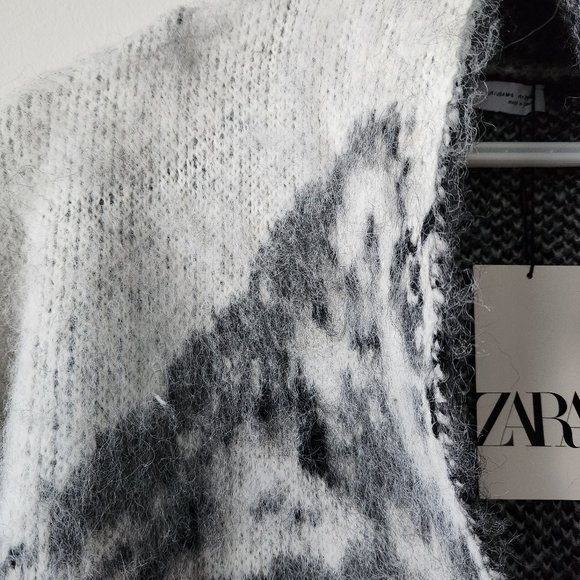 NWT Zara Open Front Knit Coat - Picture 11 of 12